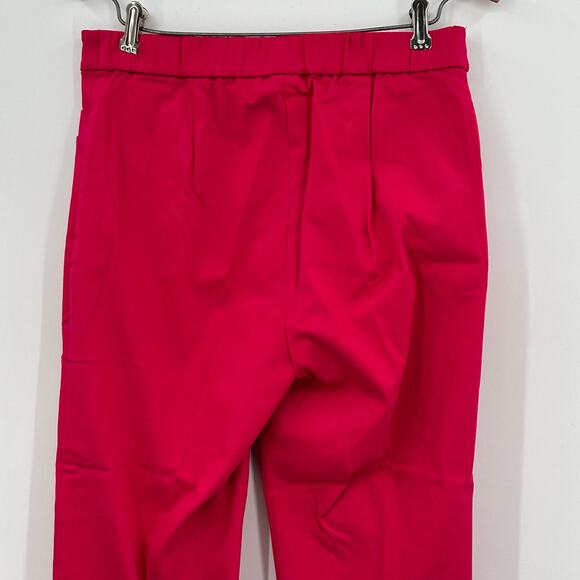 Susan Graver Crop Zip Pants Trousers Dark Pink Womens Size 4 Smooth Front - Picture 6 of 10
